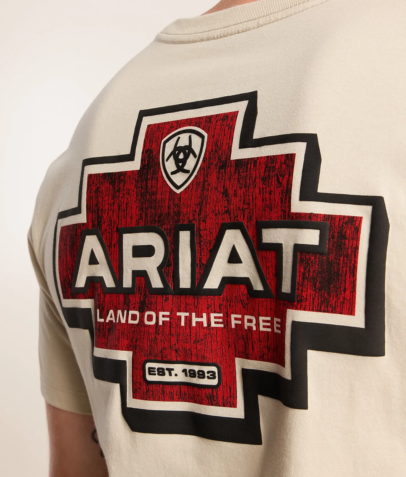 Tops|Graphic T-Shirts | Ariat Simple Wooden Cruces T-Shirt Natural