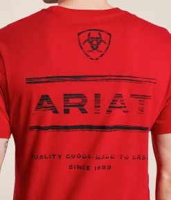 Ariat Simple Wooden Last T-Shirt Silver Birch New