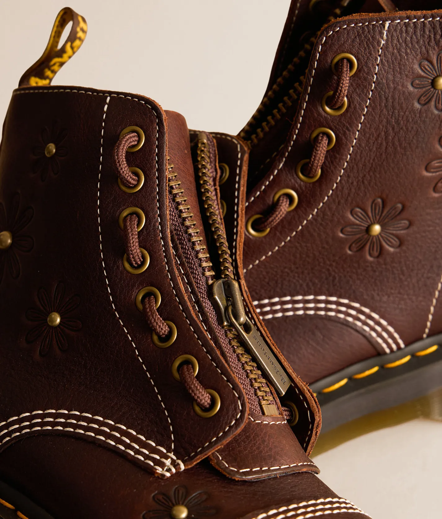 Shoes | Dr. Martens Sinclair Floral Leather Boot Dark Brown
