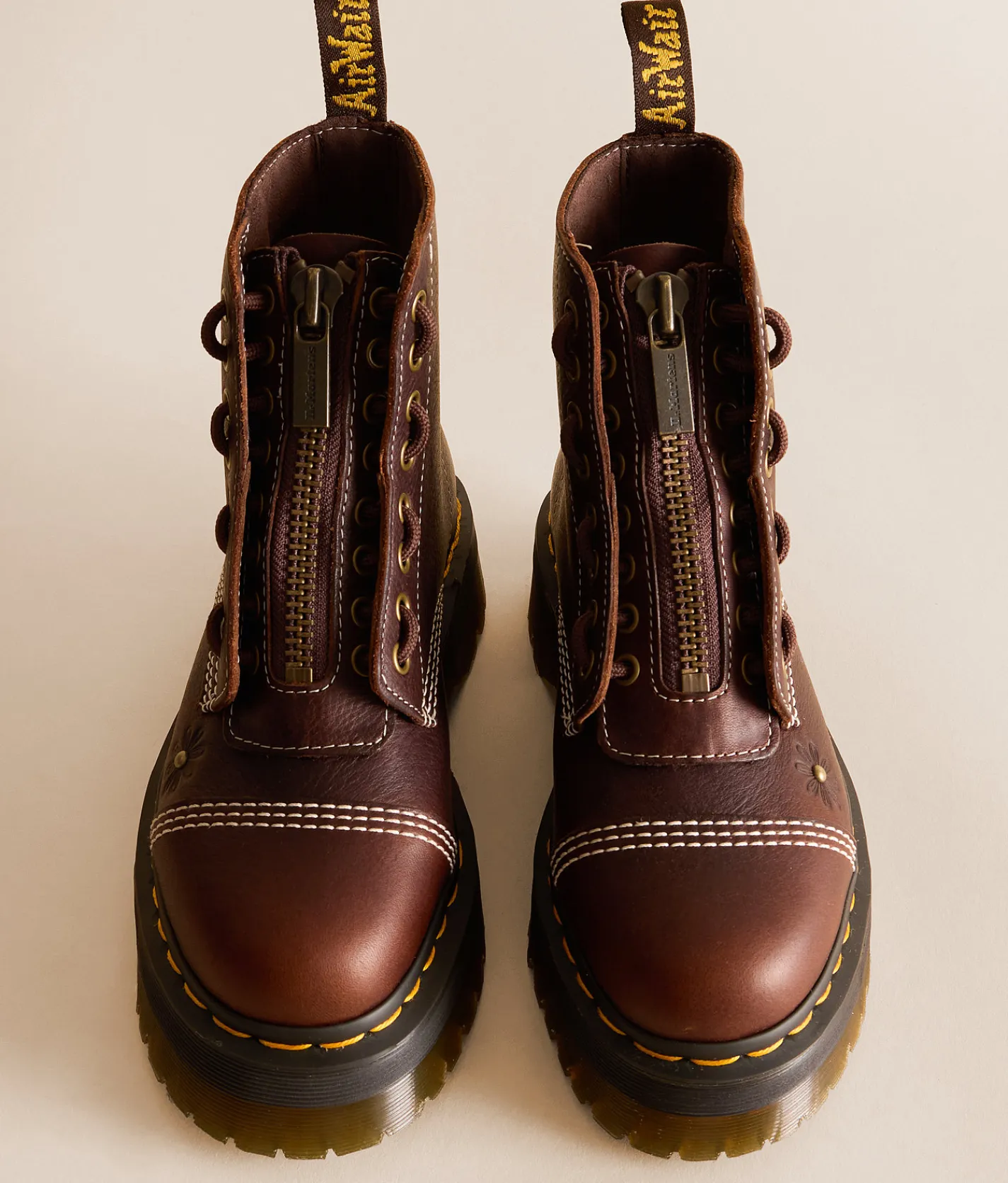 Shoes | Dr. Martens Sinclair Floral Leather Boot Dark Brown