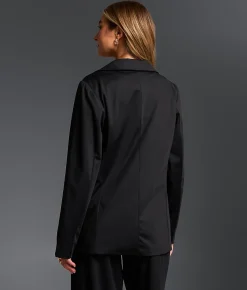 Buckle Black Single Button Blazer Black Outlet