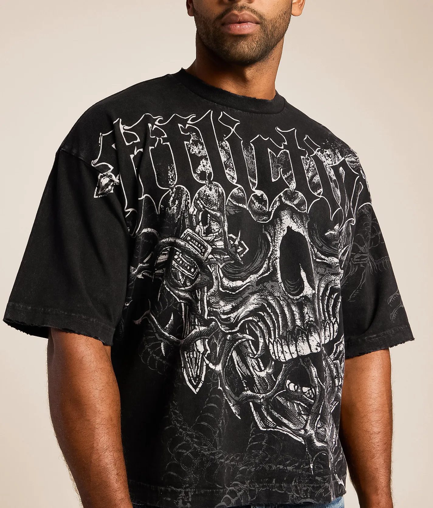 Tops|Graphic T-Shirts | Affliction Sinister Path T-Shirt Black Lava Wash