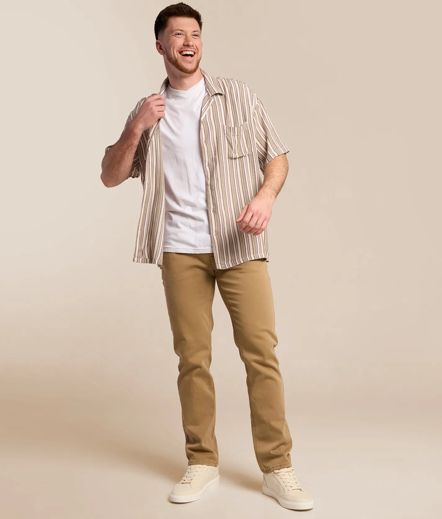 Bottoms|Jeans | Buffalo Six Straight Stretch Jean Dark Beige