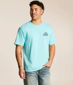 Tail Chasers Club Skeleton Fisherman T-Shirt Waterspout Pigment Dye Best