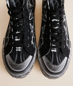Shoes | Affliction Skeleton Hi-Top Sneaker Black