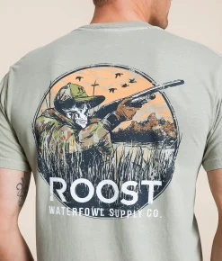 Roost Waterfowl Skeleton Shotgunner T-Shirt Sandstone Outlet