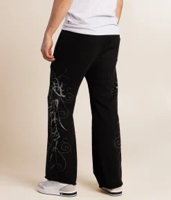 Bottoms | Affliction Skeleton Sweatpant Black
