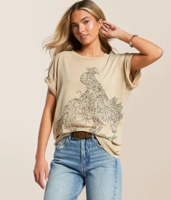 Tops | Wrangler® Sketch Girlfriend T-Shirt Dune