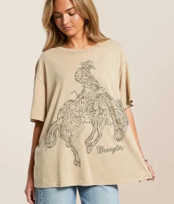 Tops | Wrangler® Sketch Girlfriend T-Shirt Dune