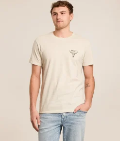Ariat Sketch Longhorn Patriot T-Shirt Silver Birch Outlet