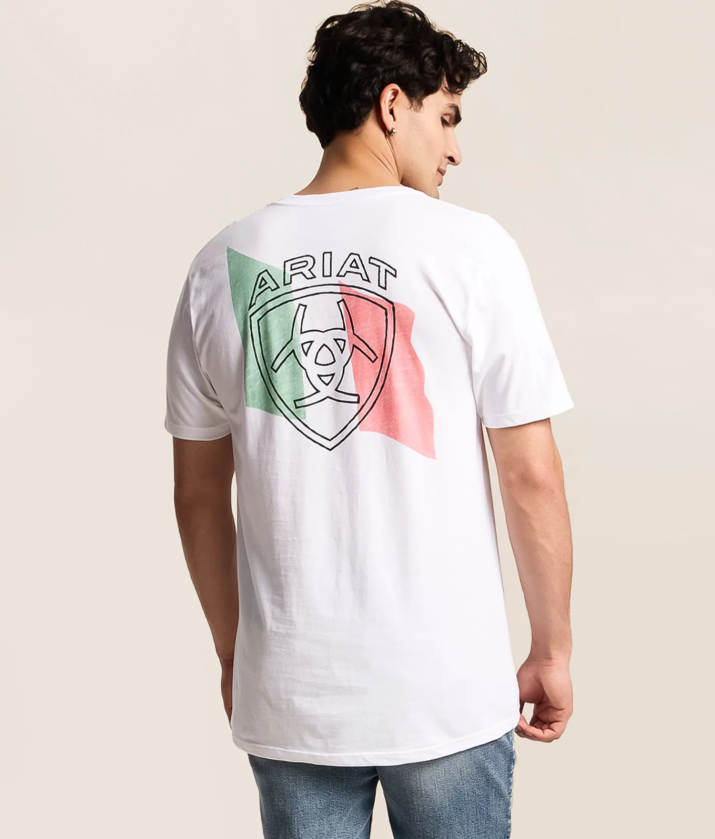 Tops|Graphic T-Shirts | Ariat Sketch Tricolor T-Shirt White