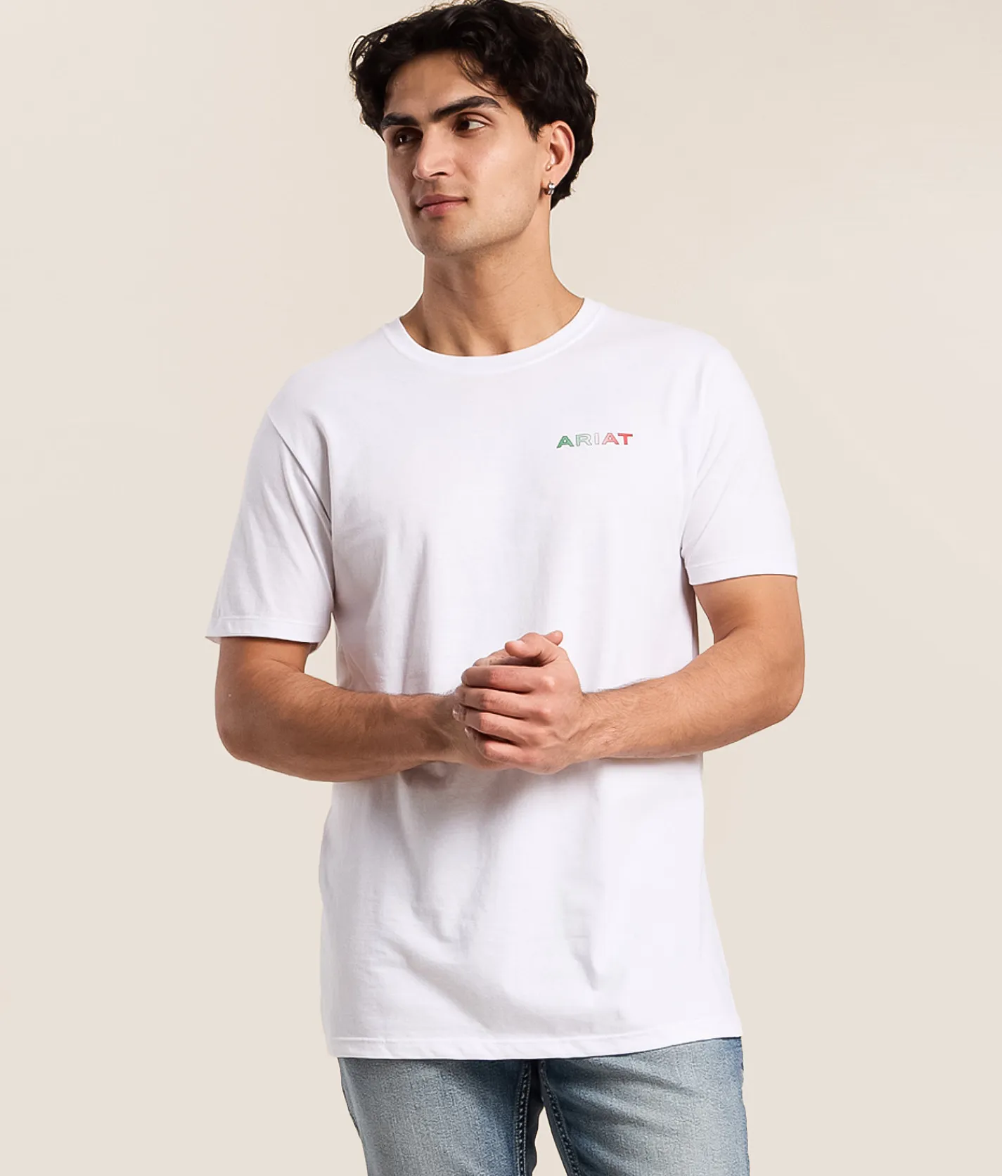 Tops|Graphic T-Shirts | Ariat Sketch Tricolor T-Shirt White