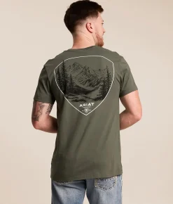 Ariat Sketchy Valley T-Shirt Surplus Green Sale