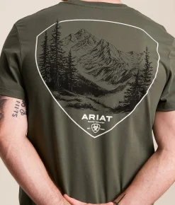 Ariat Sketchy Valley T-Shirt Surplus Green Sale
