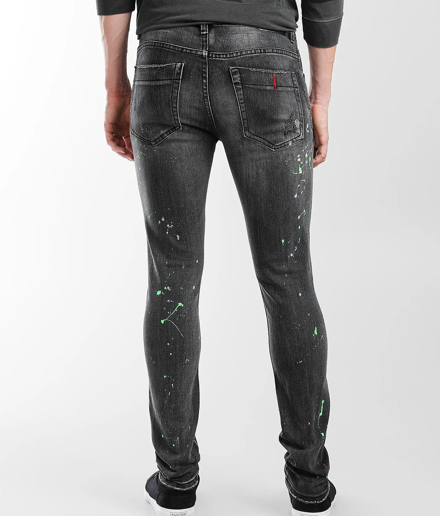 Industrial Indigo Skinny Stretch Jean Black Grey Hot