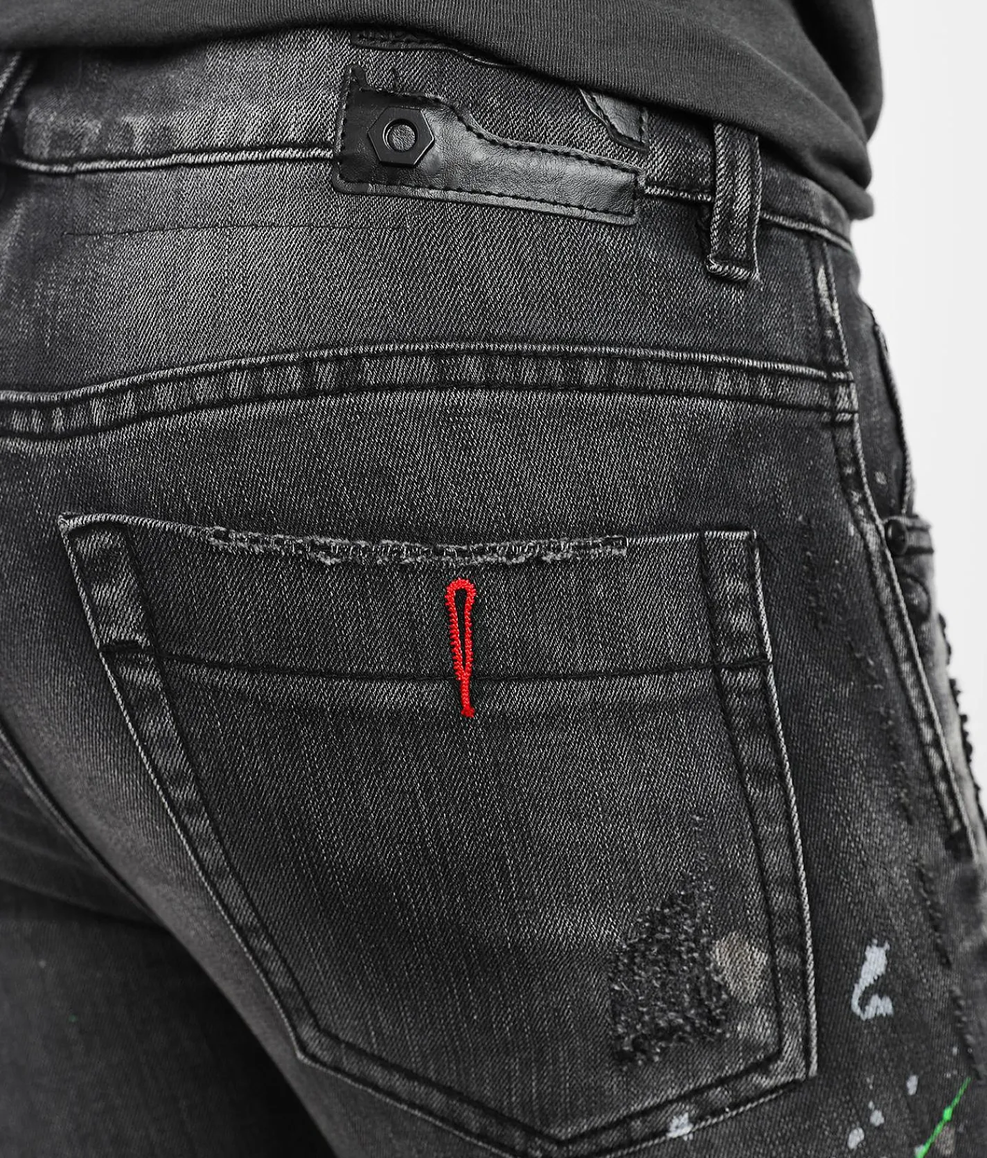 Industrial Indigo Skinny Stretch Jean Black Grey Hot