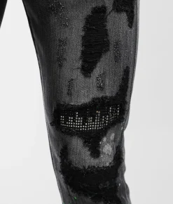 Industrial Indigo Skinny Stretch Jean Black Grey Hot