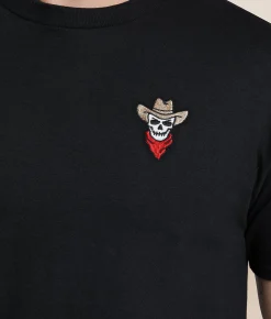 Graphic T-Shirts | Riot Society Skull Cowboy T-Shirt Black