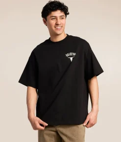 Tops|Graphic T-Shirts | Brixton Skull Oversized T-Shirt Black