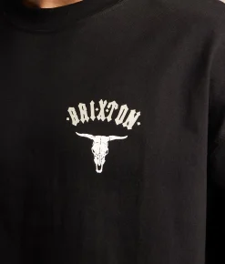 Tops|Graphic T-Shirts | Brixton Skull Oversized T-Shirt Black