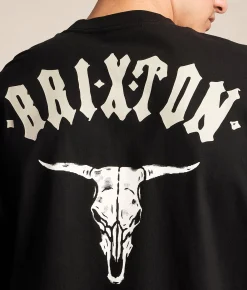 Tops|Graphic T-Shirts | Brixton Skull Oversized T-Shirt Black