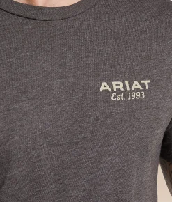 Ariat Skull Shield Patriot T-Shirt Heather Brown Online