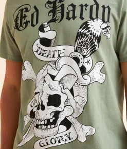 Ed Hardy Skull T-Shirt Light Olive Online