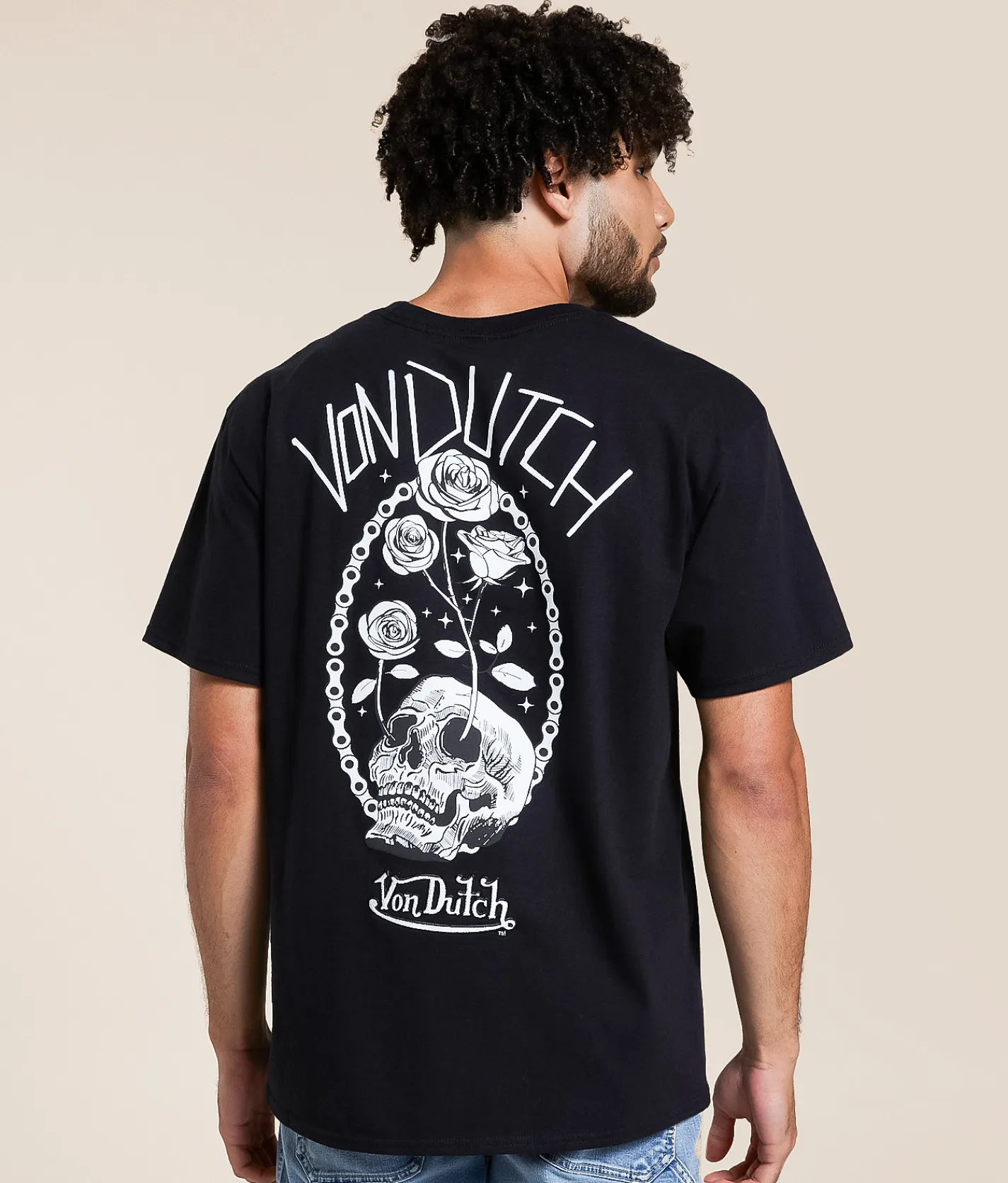 Tops|Graphic T-Shirts | Von Dutch™ Skull T-Shirt Black