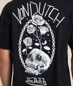 Tops|Graphic T-Shirts | Von Dutch™ Skull T-Shirt Black