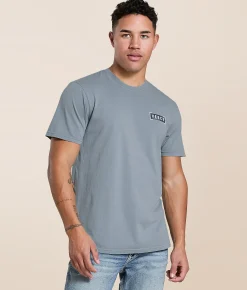 Tops|Graphic T-Shirts | Veece Sky Glitch T-Shirt Silver Blue