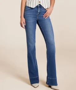 VERVET by Flying Monkey Skylar High Rise Boot Stretch Jean Snowdrop Outlet