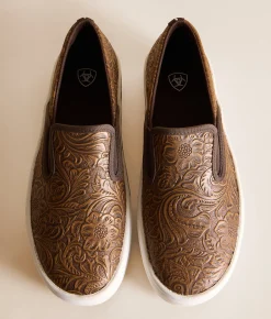 Shoes | Ariat Skylar Tooled Leather Shoe Brown Floral Emboss