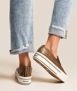 Shoes | Ariat Skylar Tooled Leather Shoe Brown Floral Emboss