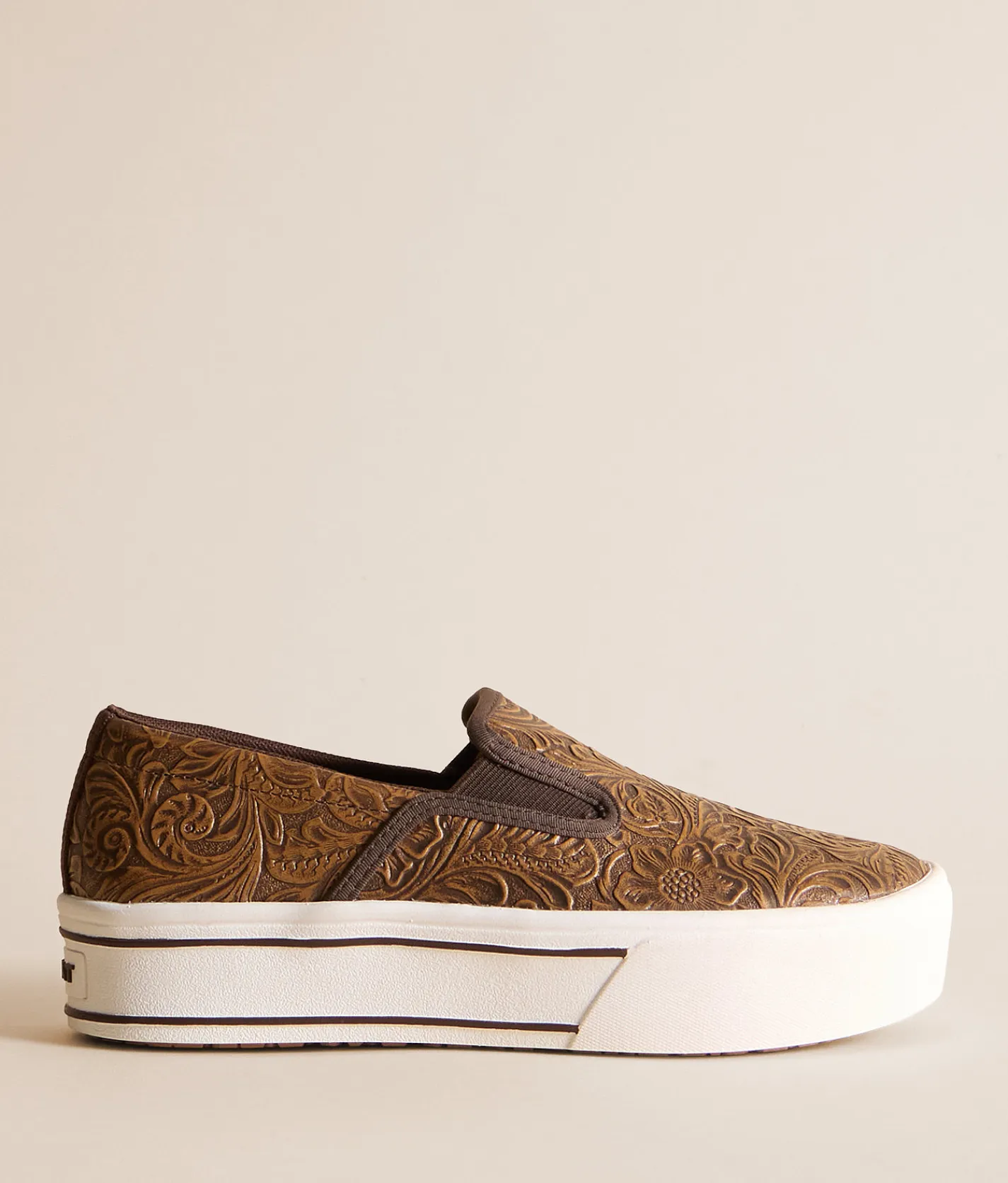 Shoes | Ariat Skylar Tooled Leather Shoe Brown Floral Emboss