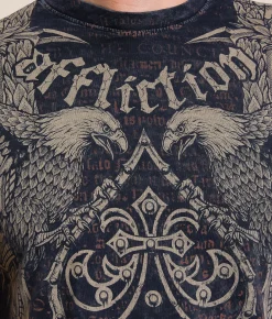 Affliction Skyward Crown T-Shirt Black Lava Wash Clearance