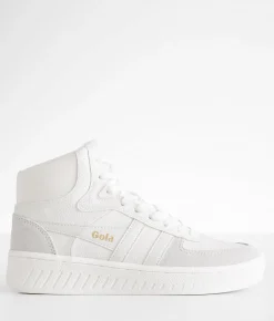 Shoes | Gola® Slam Trident High Top Leather Sneaker White White White