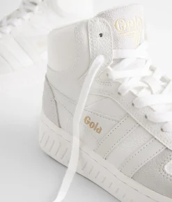 Shoes | Gola® Slam Trident High Top Leather Sneaker White White White