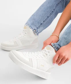 Shoes | Gola® Slam Trident High Top Leather Sneaker White White White