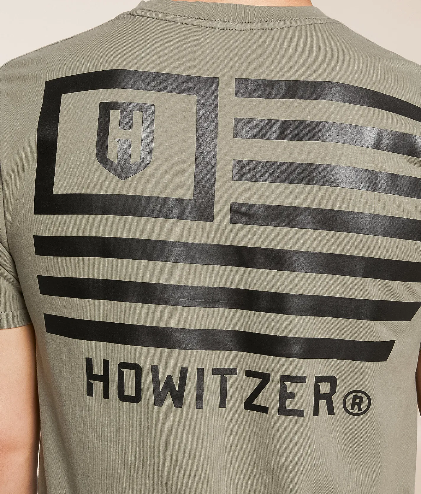 Howitzer Slant Flag T-Shirt Steeple Grey New