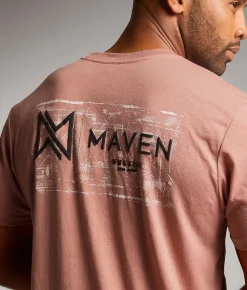 Maven Co-op Slide Plate II T-Shirt Apricot Heather Clearance