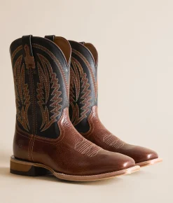 Ariat Slidestrike Wide Leather Cowboy Boot Gingersnap Supple Black Sale