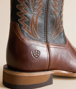 Ariat Slidestrike Wide Leather Cowboy Boot Gingersnap Supple Black Sale