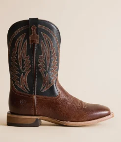 Ariat Slidestrike Wide Leather Cowboy Boot Gingersnap Supple Black Sale