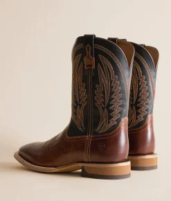 Ariat Slidestrike Wide Leather Cowboy Boot Gingersnap Supple Black Sale