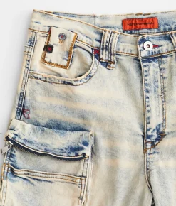 Bottoms|Shorts | rare element© Slim 8" Cargo Stretch Short Indigo