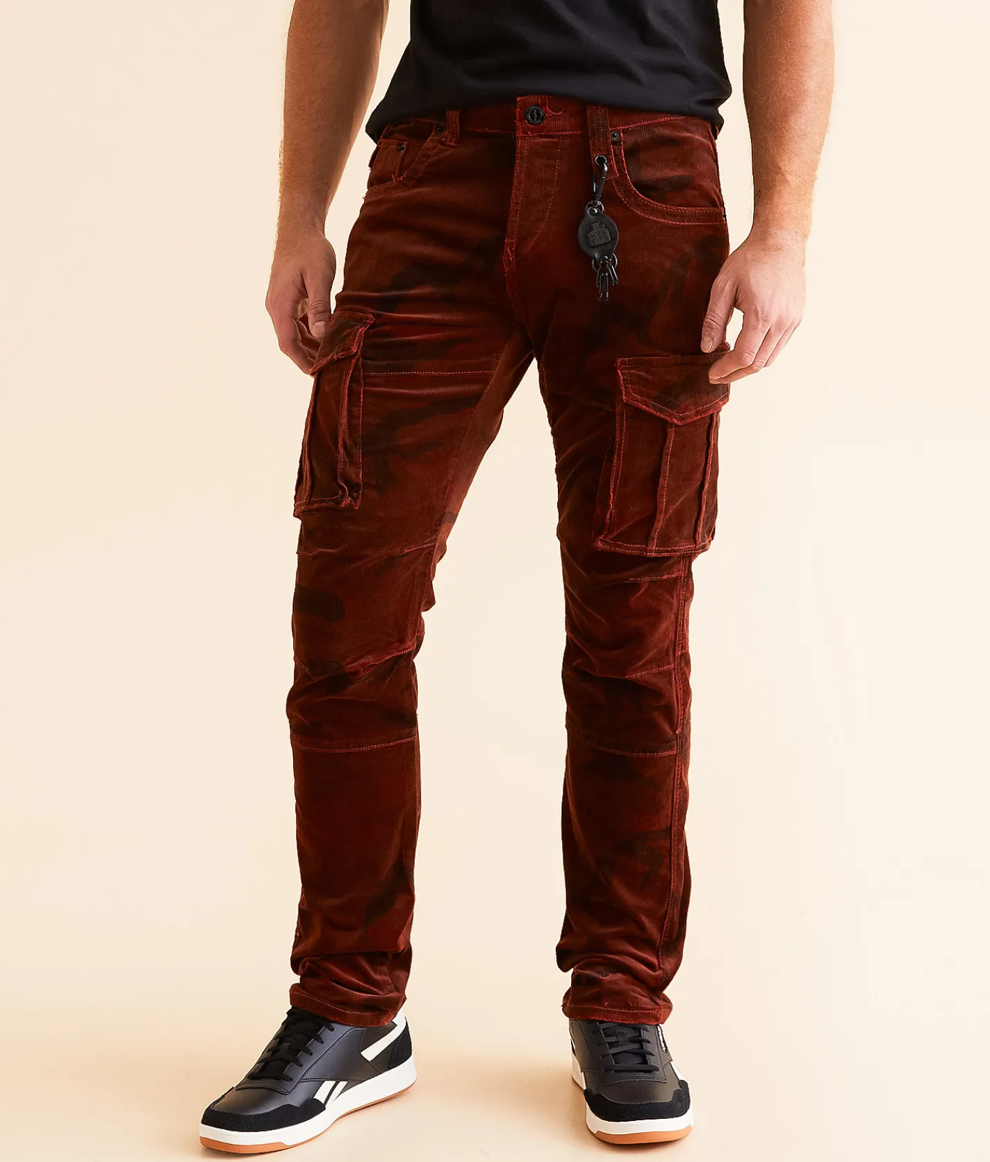 Sale Jeans|Jeans | Smuggler's Moon Slim Straight Camo Corduroy Stretch Jean B. Orange