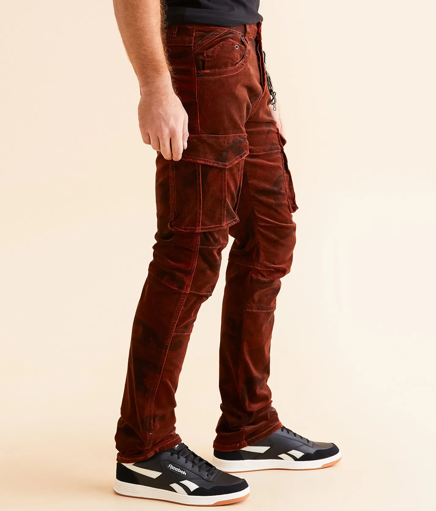 Sale Jeans|Jeans | Smuggler's Moon Slim Straight Camo Corduroy Stretch Jean B. Orange
