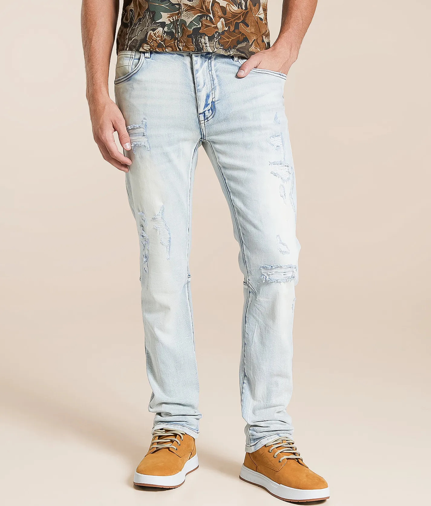 Smoke Rise® Slim Straight Stretch Jean Echo Blue New