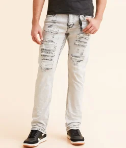Bottoms|Jeans | Smuggler's Moon Slim Straight Stretch Jean Grey Acid Wash