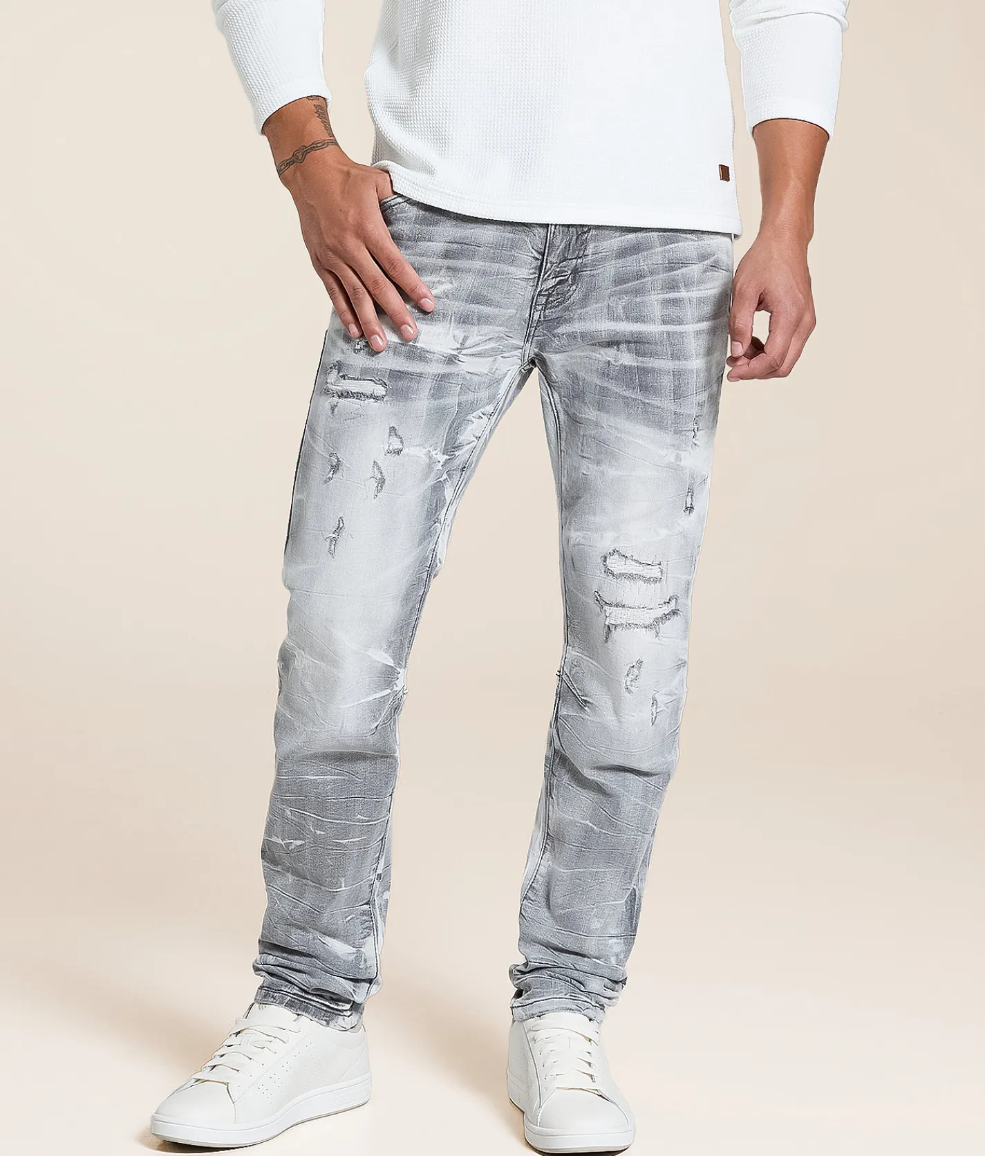 Bottoms|Jeans | Smoke Rise® Slim Straight Stretch Jean Mythical Grey